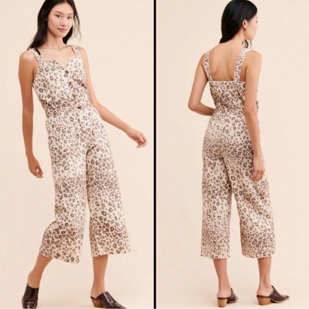 Anthropologie Current Air Piper Utility Jumpsuit